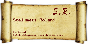 Steinmetz Roland névjegykártya