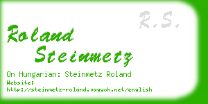 roland steinmetz business card